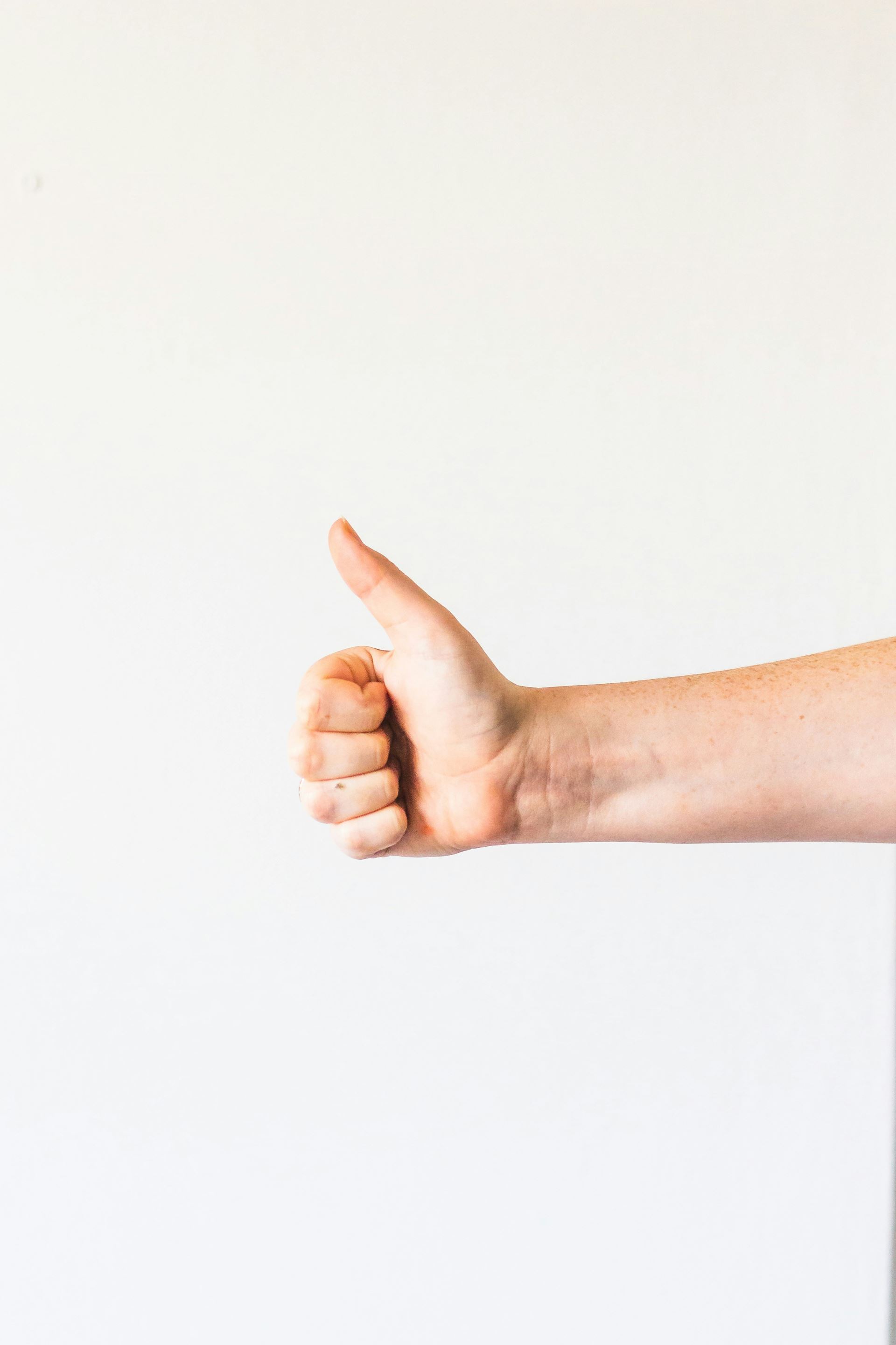photo of a thumbs up