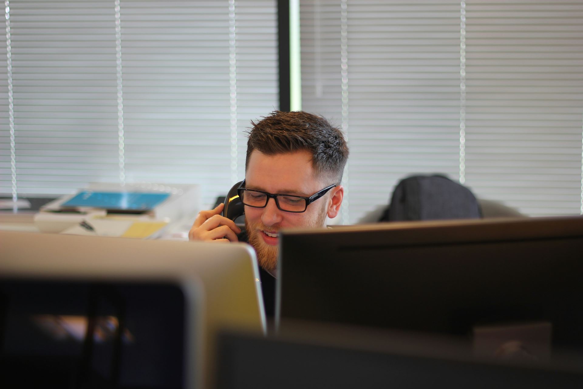 photo of man on the phone